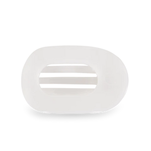 Coconut White Large Flat Round Hair Clip