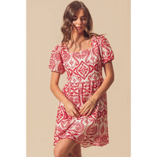 Eyelet Floral Lace A Line Brunch Boho Dress