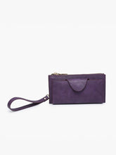 WL0004RF Kyla RFID Wallet w/ Snap Closure: Dark Rose