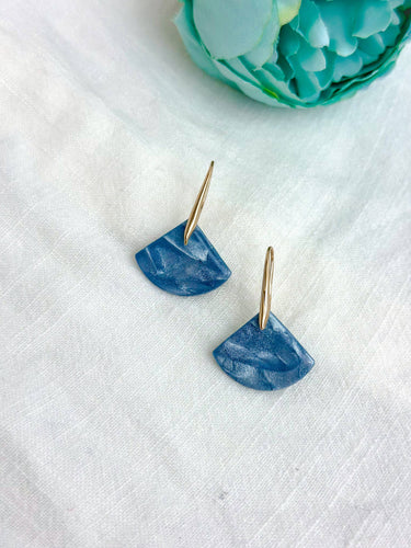 Maggie Floating Drop Earrings: Twilight blue