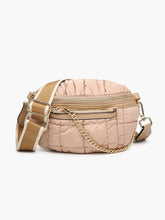 Mabel Quilted Nylon Belt Bag w/ Guitar Strap: Pewter