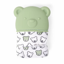 Itzy Mitt™ Silicone Teething Mitts: Sage Bear
