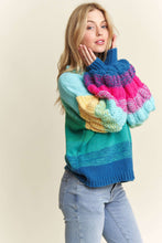 Puff Sleeve Ombre Sweater Top