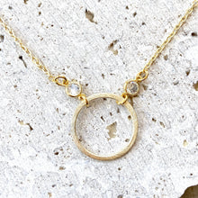 18" Simple Gold Circle Necklace