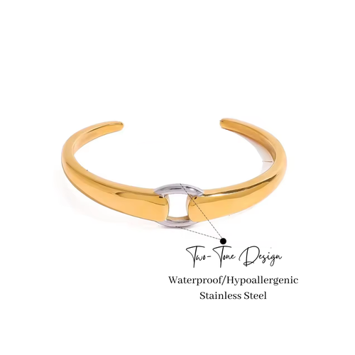 Two-Tone Stainless Steel Cuff Bracelet ~ Deep South Original