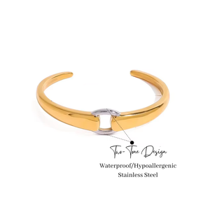 Two-Tone Stainless Steel Cuff Bracelet ~ Deep South Original