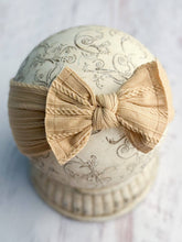 Cable Knit Bow Headbands: Copper