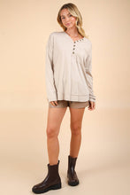 PLUS Mineral Washed Cotton Comfy Knit Top