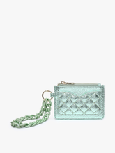 WL2368 Rhodes Quilted Wallet w/ Chain Bangle: Purple