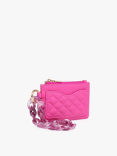 WL2368 Rhodes Quilted Wallet w/ Chain Bangle: Purple