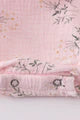 Pink Floral Print Muslin Girl Ruffle Bubble