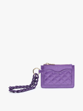 WL2368 Rhodes Quilted Wallet w/ Chain Bangle: Purple
