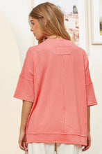 Half Sleeve Relaxed Pocket Blouse: Mint Green / S