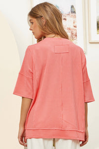 Half Sleeve Relaxed Pocket Blouse: Mint Green / S
