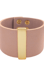 Pink Leather Cuff Bracelet