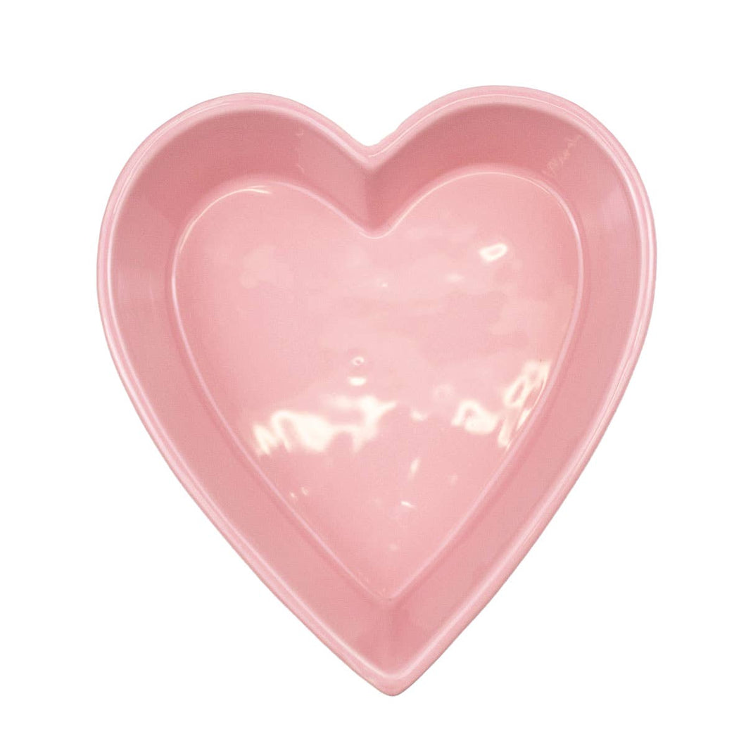 Heart Shaped Tidbit Pink Dish