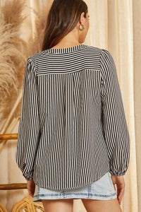 Black/White Striped Blouse