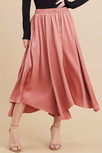 Satin Sleek A-Line Skirt with Pockets