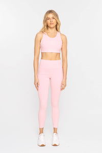 Laser-Cut and Bonded Essential Foldover Highwaist Leggings: ICE GREEN / S:M:L (2:2:2)