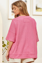 Half Sleeve Relaxed Pocket Blouse: Mint Green / S
