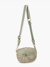 Mabel Quilted Nylon Belt Bag w/ Guitar Strap: Pewter