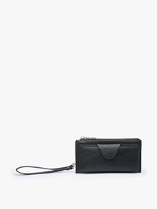 WL0004RF Kyla RFID Wallet w/ Snap Closure: Dark Rose