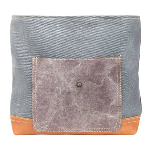 Mixed Fabric Canvas Print Backpack