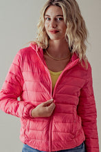 Hooded Zip Up Quilted Puff Jacket