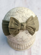 Cable Knit Bow Headbands: Oatmeal