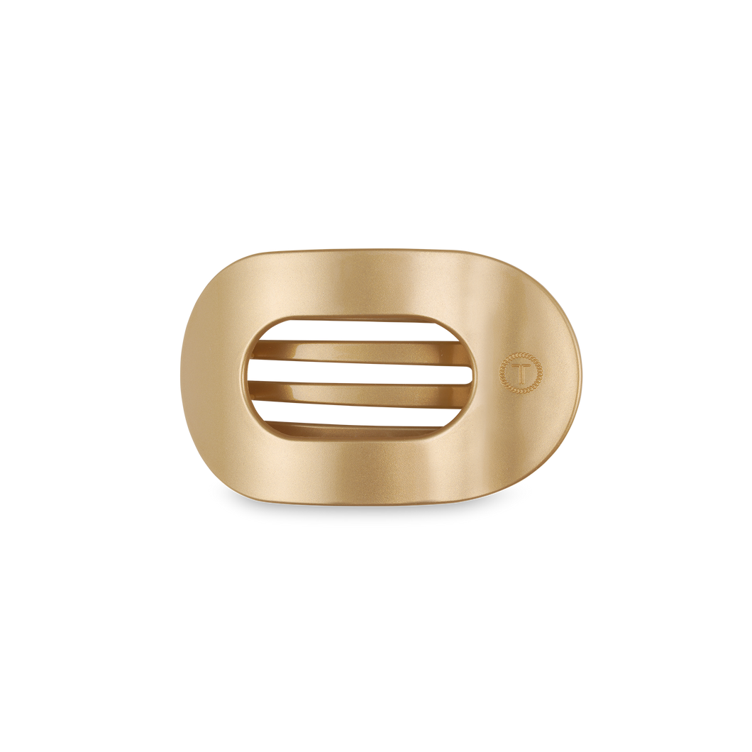 Round Flat Hair Clip | Small | Champagne Toast