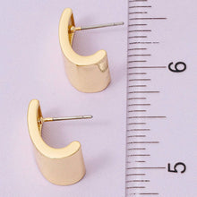 Gold Dipped Wide J Hoop Earrings