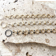 Matte Gold w/ Matte Silver Accents Bracelet