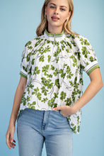 Green Floral High-Low Top