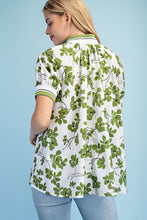 Green Floral High-Low Top