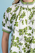 Green Floral High-Low Top