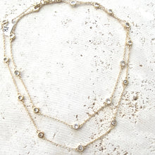 Gold & Crystal 34" Necklace