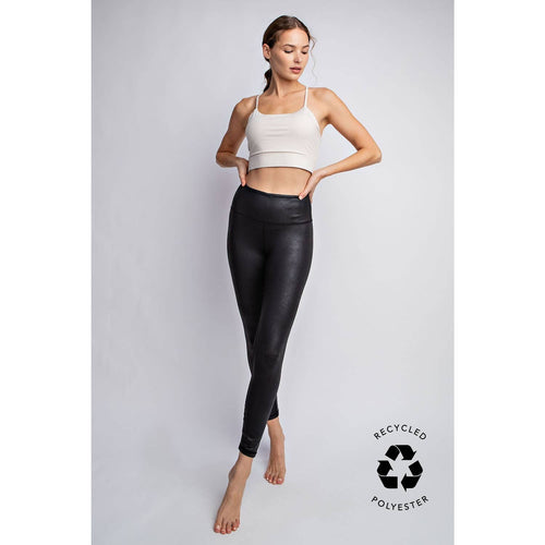 Pu Chintz Full Length Leggings