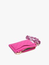 WL2368 Rhodes Quilted Wallet w/ Chain Bangle: Purple