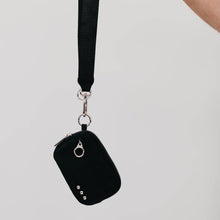 Nelly Nylon Card Wallet Wristlet: Checkered White/Black