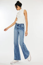 KanCan High Rise Wide Leg Flare Medium Wash Stretch Jeans