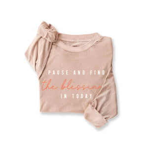 The Blessing In Today Mineral Graphic L/S Tee