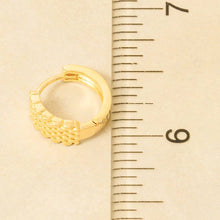 Gold Dipped Simple Flat Hoop Earrings