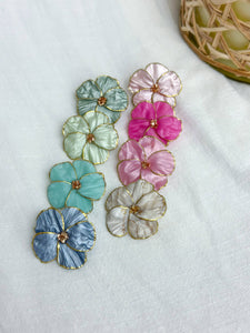 Poppy Statement Studs: Keylime