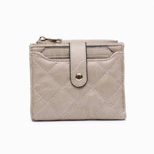 WL2228 Melody Quilted Zip Top Wallet: Grey