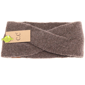 Soft Crossed C.C Eco-Friendly Fashion Headband: Earth Brown