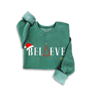 HOLIDAY BELIEVE GLITTER MINERAL SWEATSHIRT