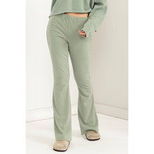 Mid-Rise Flare Lounge Pants - Green