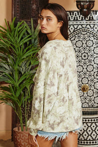 Blushed Tie-dyed Oversized Shacket