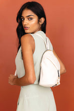 BP2465 Linnette Foldover Clasp Backpack w/ Zip Compartment: White