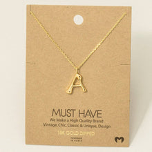 Gold Dipped Bubble Letter Pendant Necklace: A